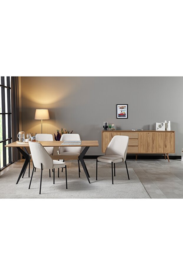 AVONA SANDALYE, KREM - 8