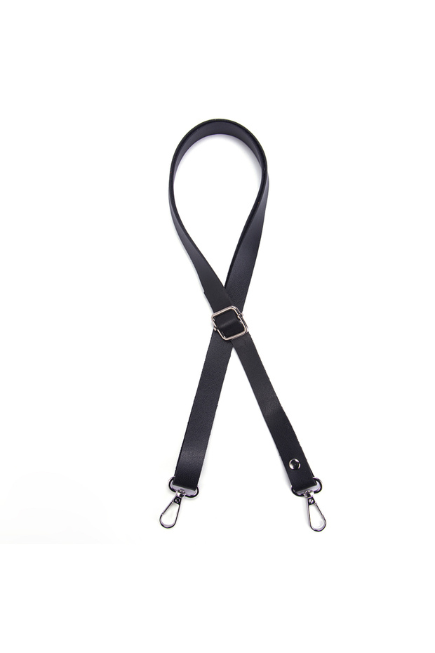 Adjustable Leather Bag Strap 2 cm Black