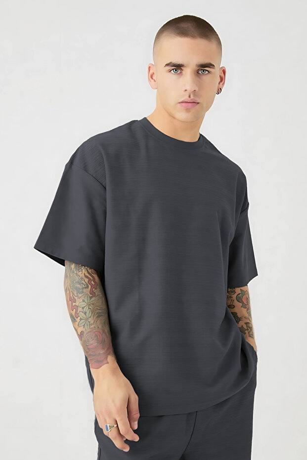 بدلة رجالية من القطن الممشط الأساسي - 3