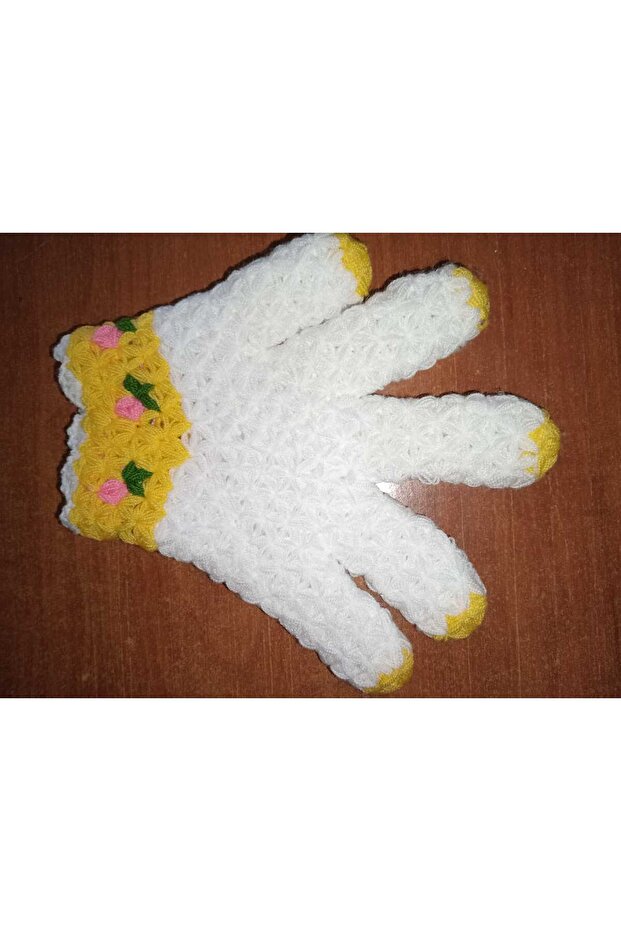 Hand Knitted Yellow Gloves Bath Loofah