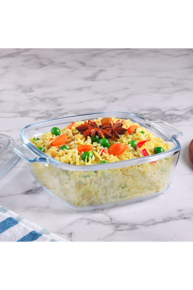 0.8 L Glass Baking Dish with Lid-RF12201