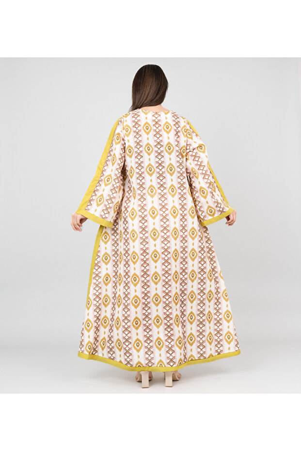 جلابية مطرزة بنمط تجريدي - 4