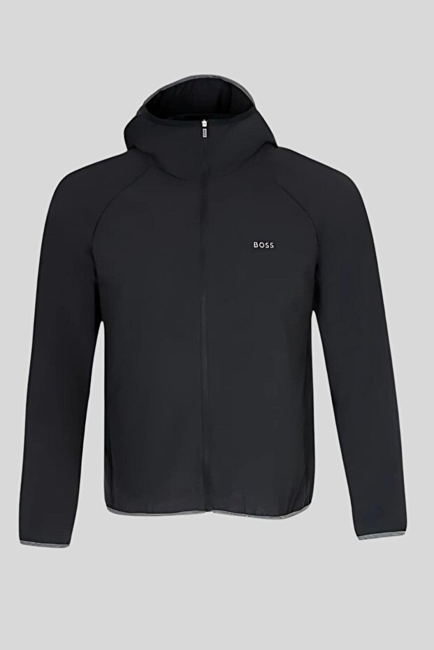 Kapüşonlu Ceket Siyah - 1