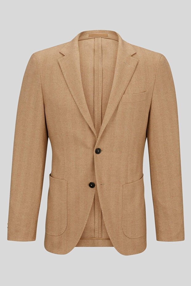 Slim Fit Ceket Bej - 3