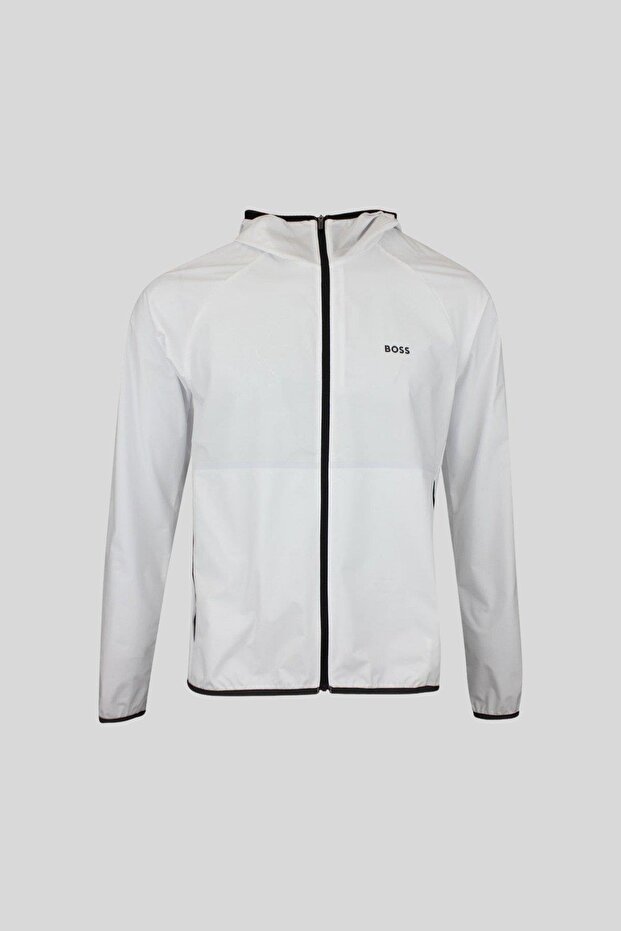 Kapüşonlu Ceket Beyaz - 1