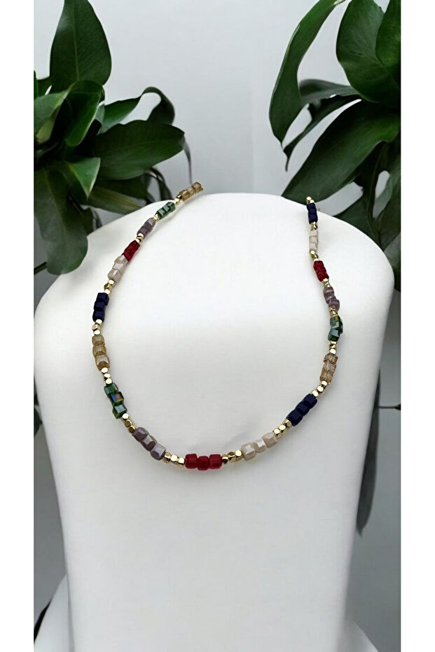 Colorful Crystal Bead Necklace