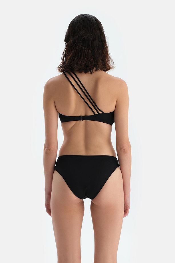 Siyah Tek Omuz Bikini Üst - 2