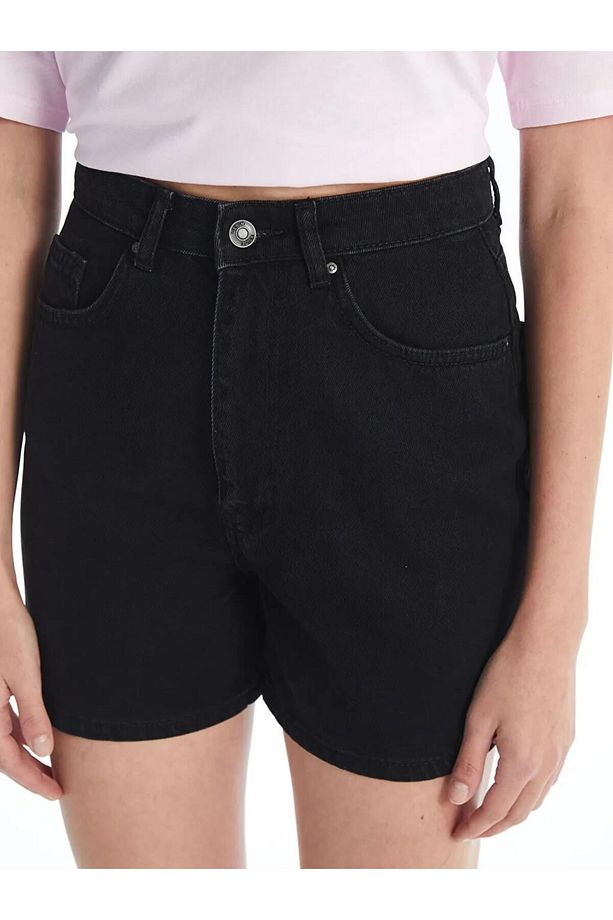 XSIDE Antrasit Standart Fit Kadın Jean Şort - 5