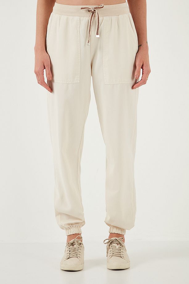 Regular Fit Yüksek Bel Lastikli Paça Jogger Spor Pantolon Pantolon 668yp5039 - 5