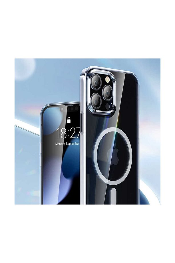 Apple iPhone 13 Pro Max Kılıf Wireless Magnetik Benks Crystal Series With Magnetic Clear Kapak - 2