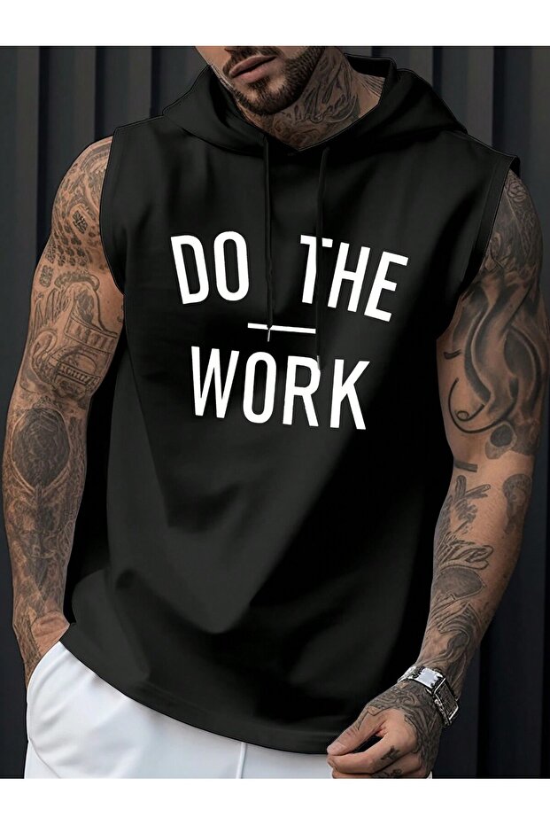 Printed Sleeveless Tshirt Men's Zero Sleeve Clothing Sportswear Oversized T-Shirt