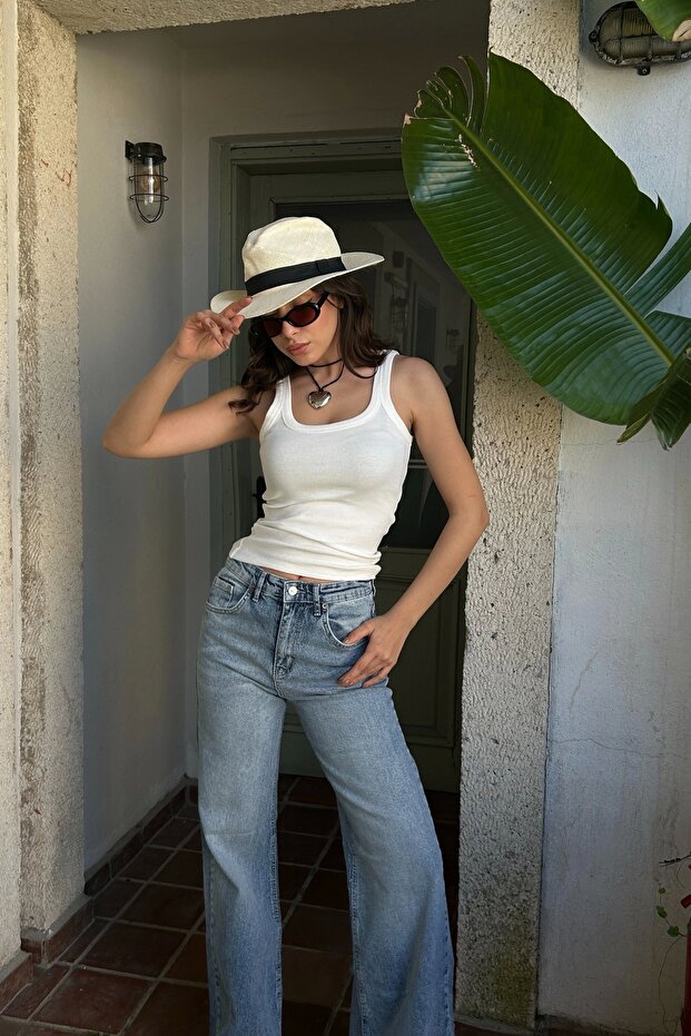 Kadın Beyaz Basic Atlet 1017-0162 - 3