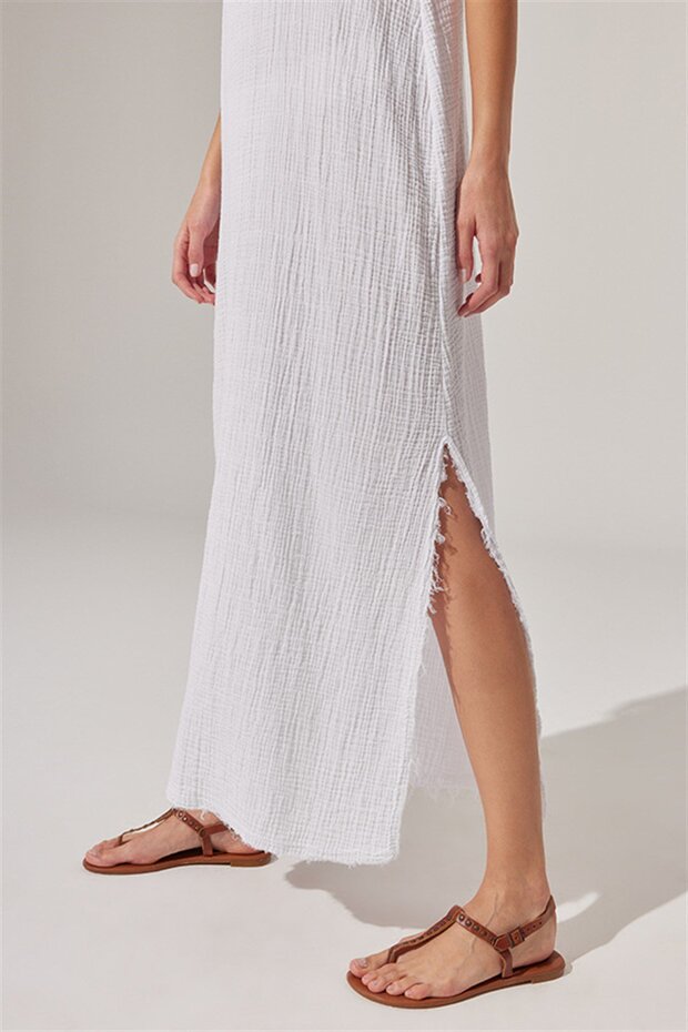 Double Face Askılı Elbise - 4