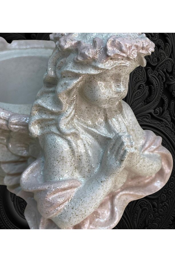 Handmade melek dekoratif heykel - saksı - obje - biblo - 5