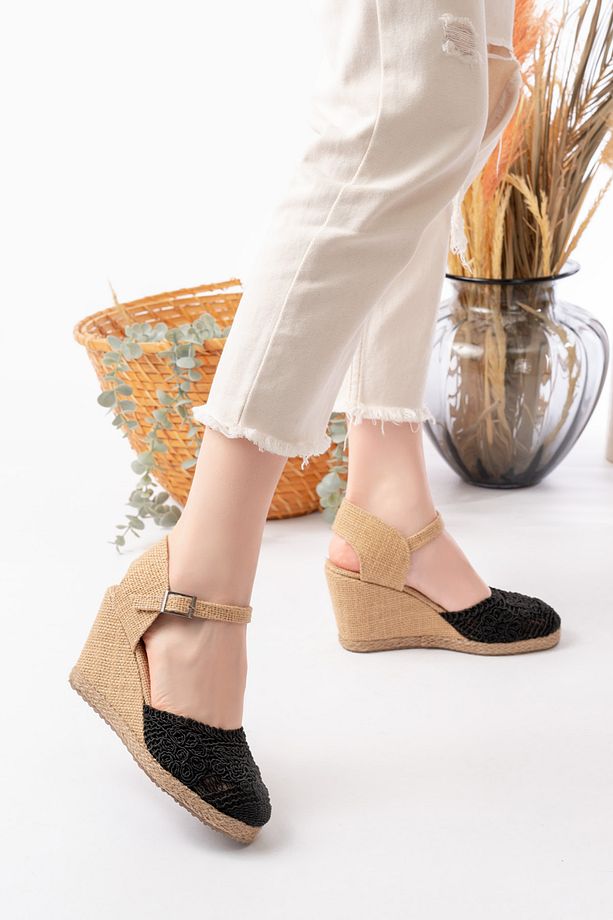 ZR HASIR DETAYLI DOLGU TOPUK ESPADRİL SANDALET - 3