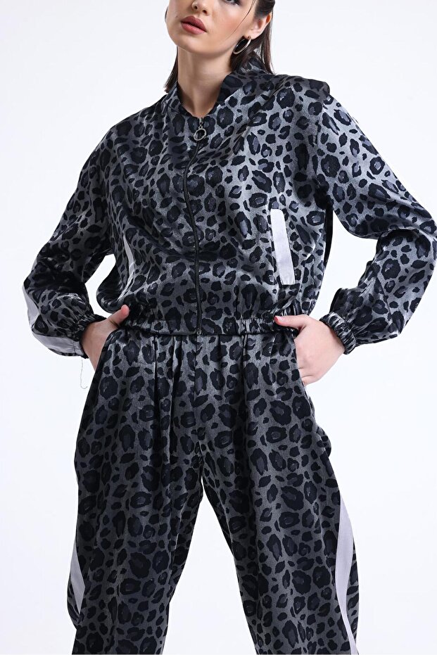 Bomber Jacket Pants Leopard Pattern - 5