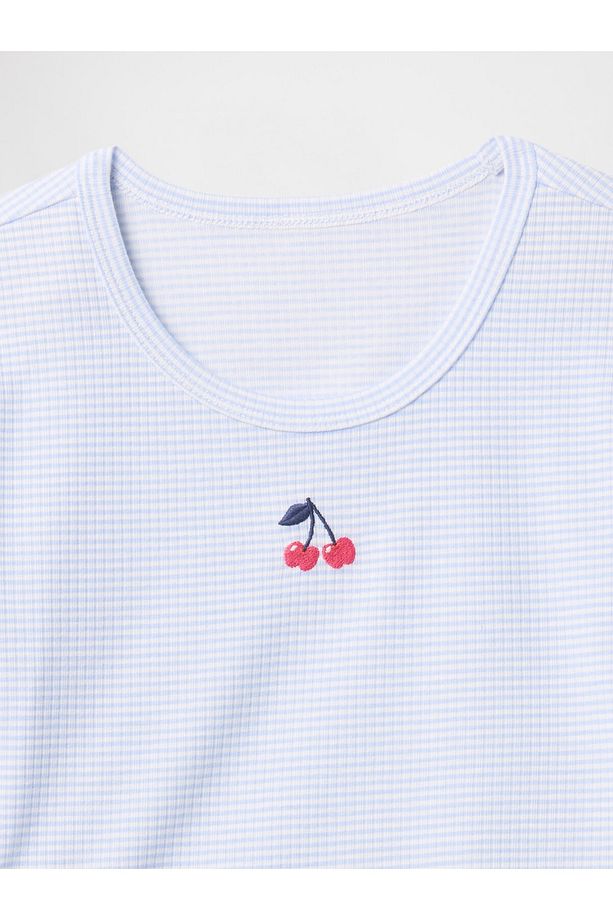 Kız Çocuk Mavi Şort Pijama Takımı - 2