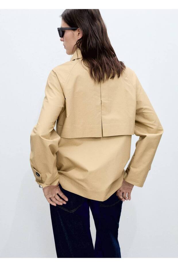 Düğmeli Pamuklu Parka - 4