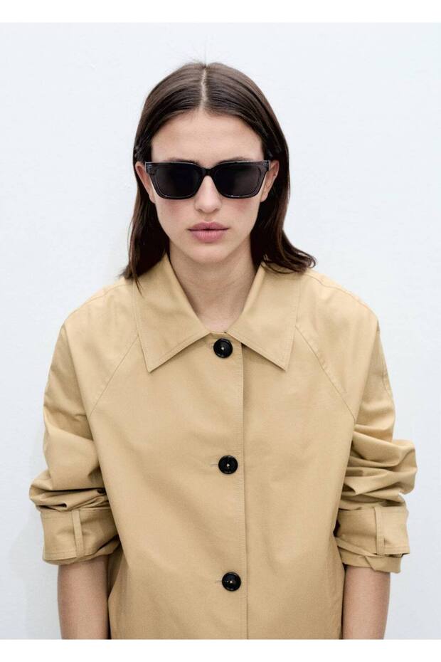 Düğmeli Pamuklu Parka - 1