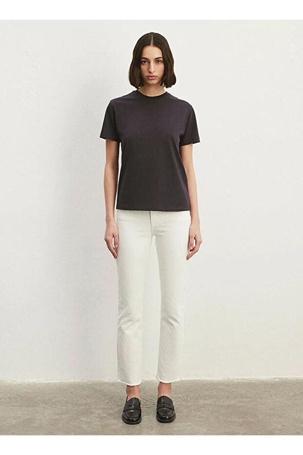 basic antrasit kadın t-shirt - 2