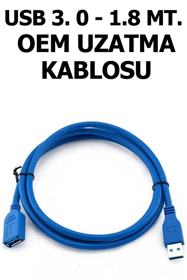 OEM USB 3.0 Uzatma Kablosu 1.5 Metre Erkek Dişi Dayanıklı Yüksek Hızlı Plus Bilişim - 5
