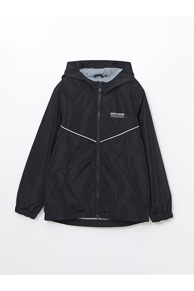 Lcw Kids Hooded Boy's Coat with Reflective Detail (S5)