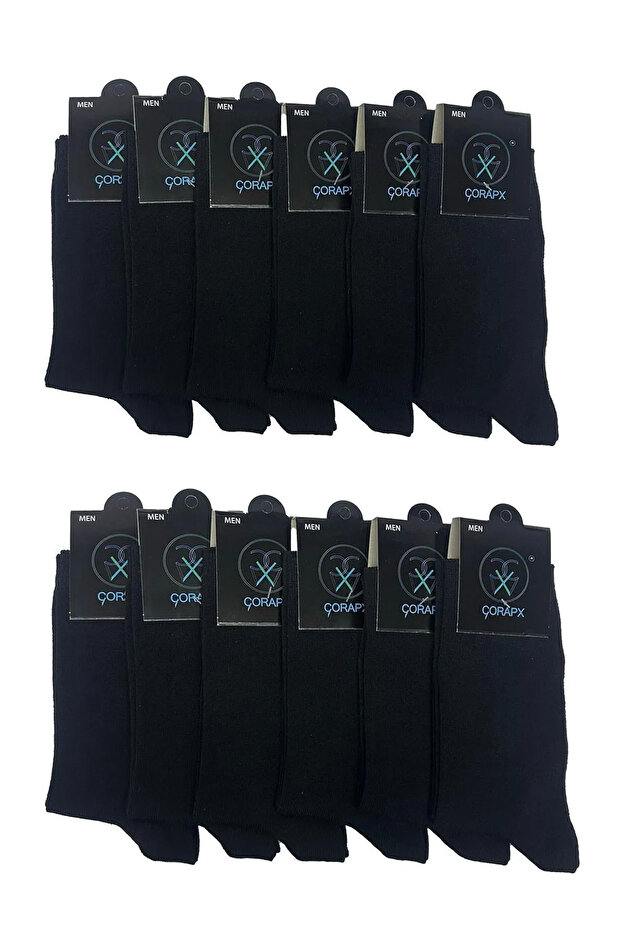 10 Pack Super Economical Men's Summer Cotton Plain Black Socks, Cotton Socks (10 Pairs)