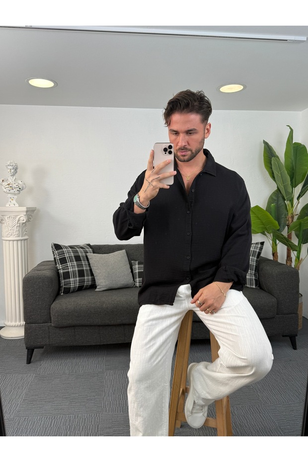 GG Oversize Müslin Gömlek - 3