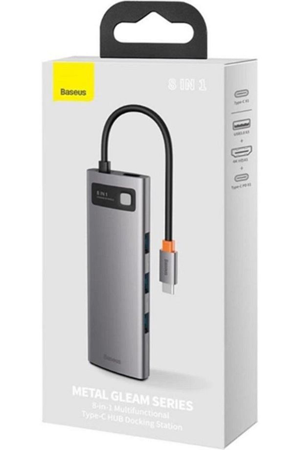 Metal Gleam Series 8in1 Type-c Hub Adaptör Çoklayıcı - 8
