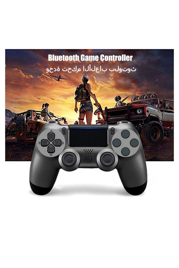 Bluetooth Wireless Game Controller for PS4/PC/iOS/Android with Dual Vibration, - Dark Black - 1