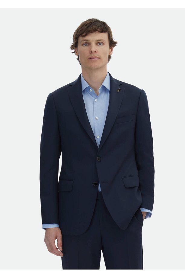Saks Düz Regular Fit %100 Yün Takım Elbise - 3