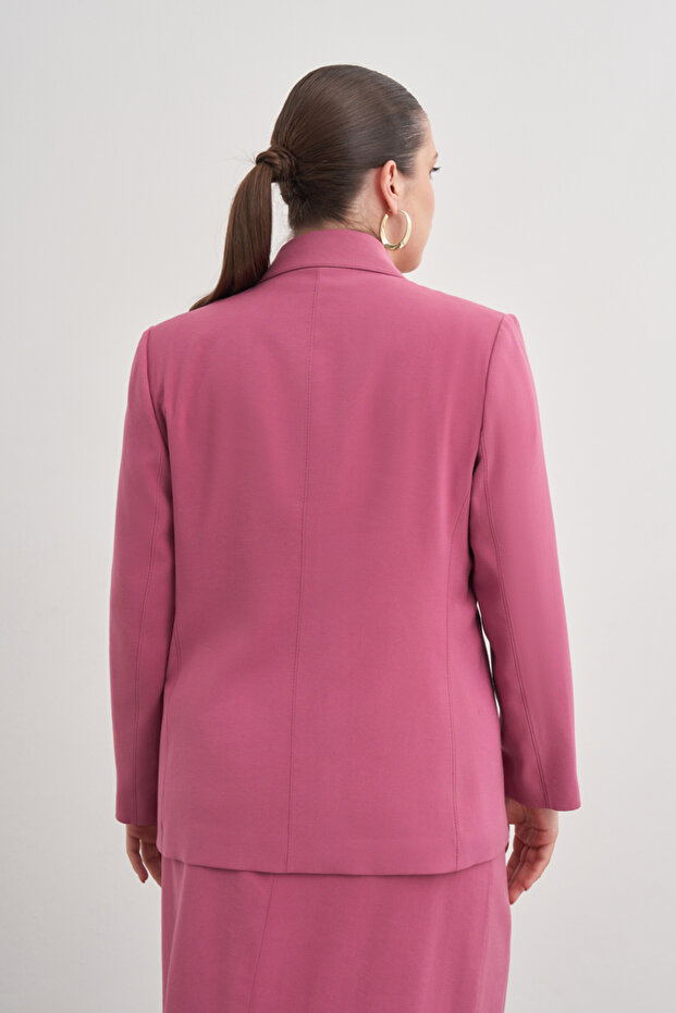 Kruvaze Dokuma Ceket - 5