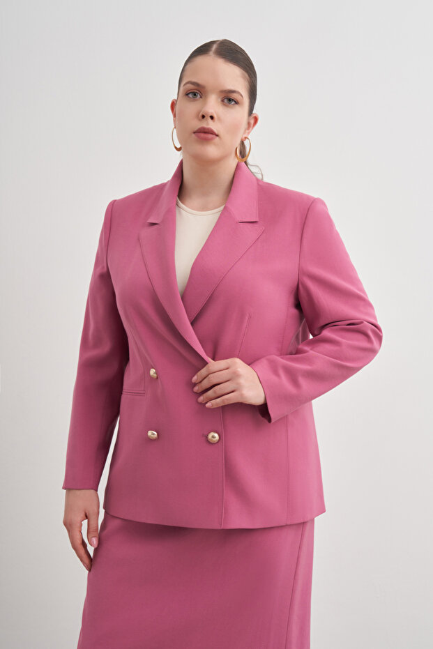 Kruvaze Dokuma Ceket - 1