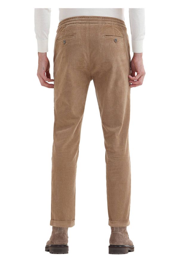 Deve Tüyü Fitilli Dokuma Jogging Fit Kadife Casual Pamuk Karışımlı Pantolon - 4