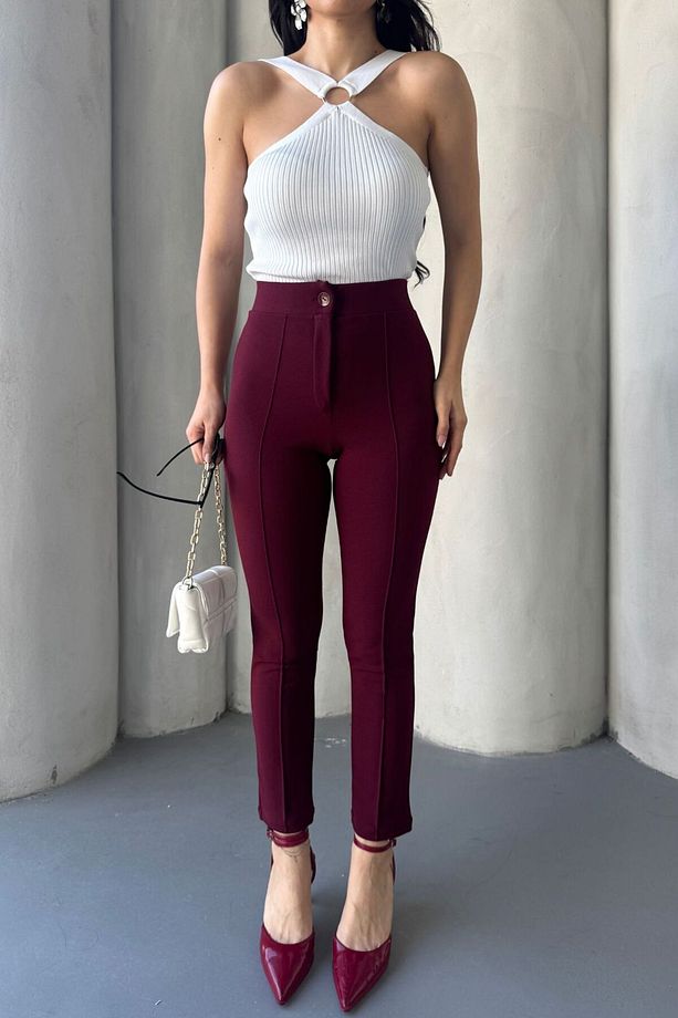 MNG Model Ön Arka Çimalı Dar Paça Pantolon - 5