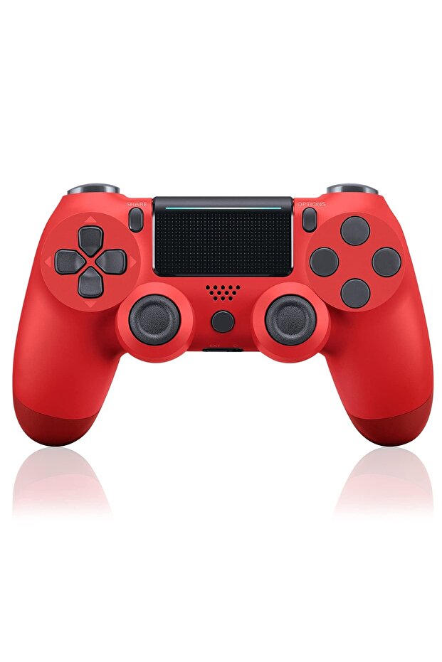Bluetooth Wireless Game Controller for PS4/PC/iOS/Android with Dual Vibration,Headphone Jack - Red - 5