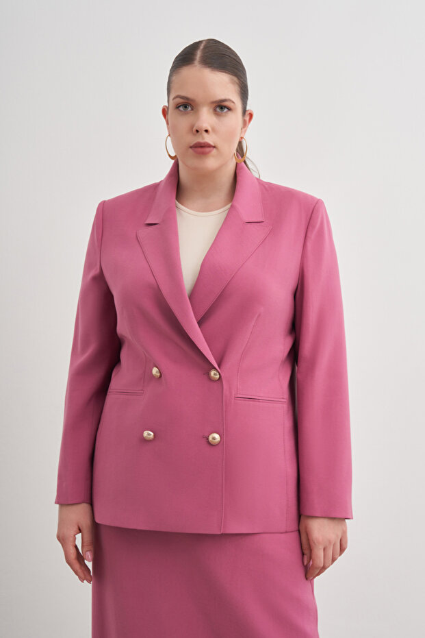 Kruvaze Dokuma Ceket - 2