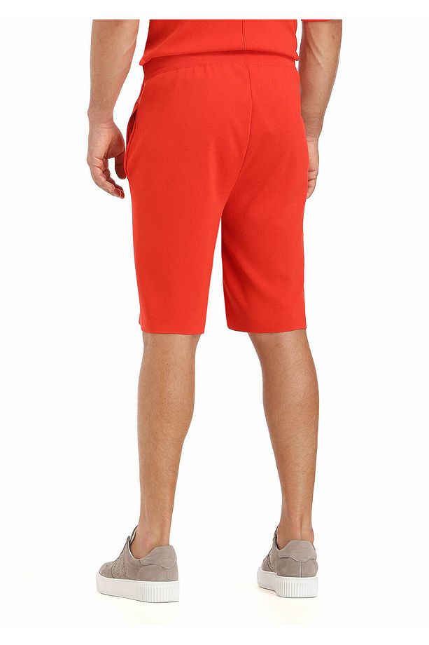Turuncu Düz Örme Regular Fit Spor Bermuda - 4