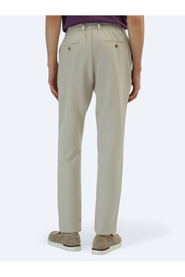 Bej Örme Jogging Fit Casual Pantolon - 4