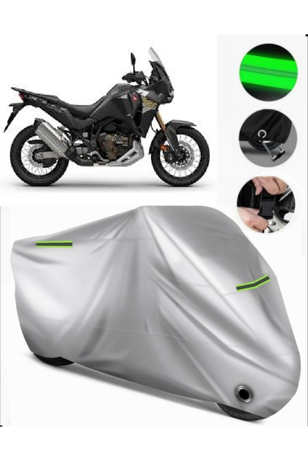 Honda Crf1100L Africa Twin Adventure Sports Dct Motorcycle Tarpaulin Premium (Lock Compatible)-Gray