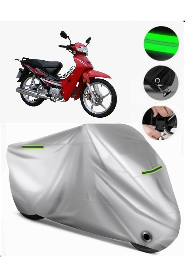 Steel Motor Cup 110 Compatible Motorcycle Tarpaulin Premium (Lock Compatible)-Gray