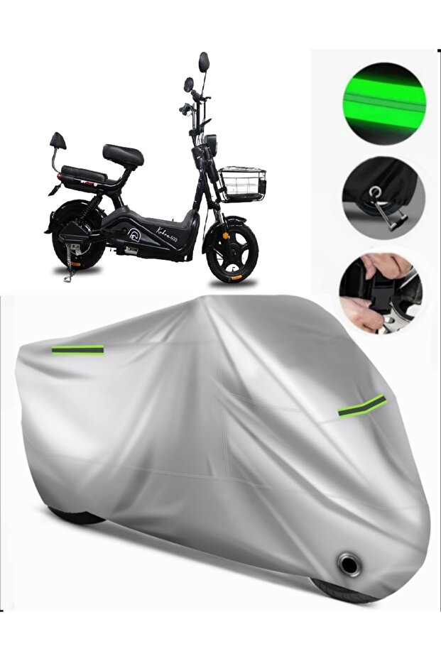 Stmax Kobra 500 Compatible Motorcycle Tarpaulin Premium (Lock Compatible)-Gray