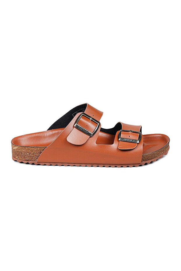 50014 Double Buckle Tan Daily Men's Slippers