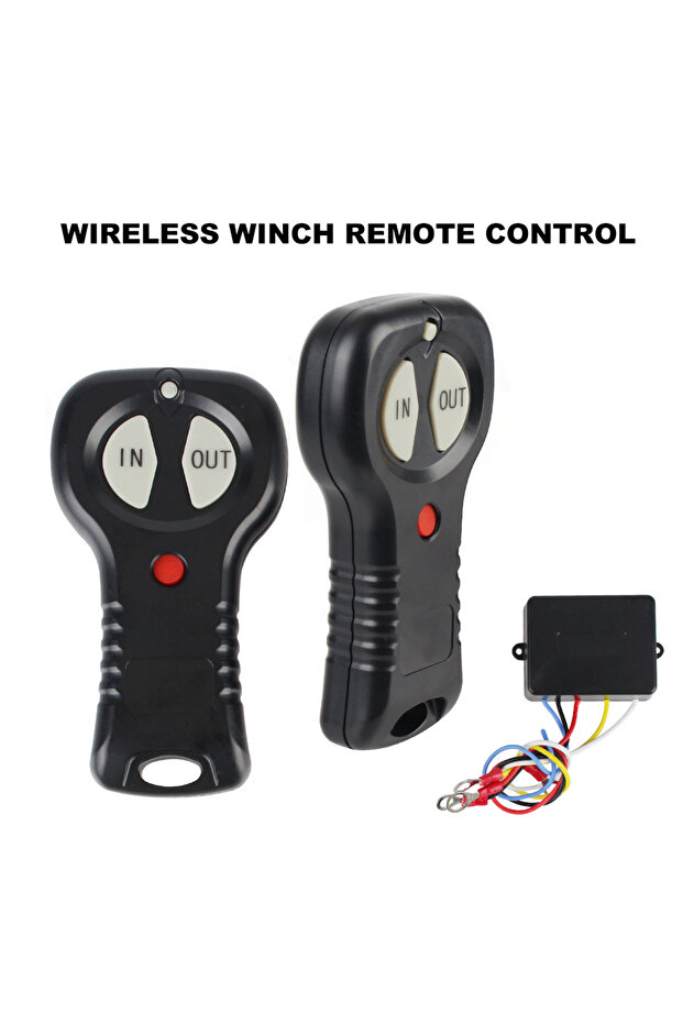 24V 12V Wireless Winch Remote Controller System With 2 Buttons Switch Control For Jeep Off Road 4... - 3