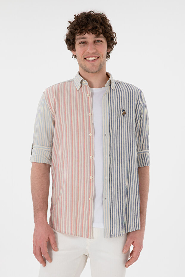 Men's Light Blue Long Sleeve Shirt 50299806 -Vr003