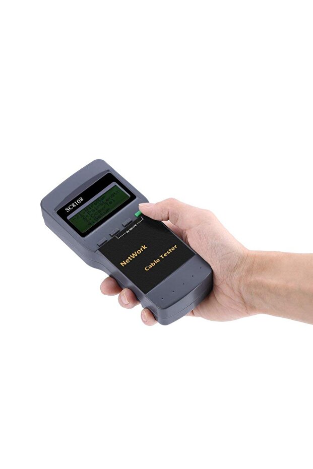 Portable SC8108 LCD Network Tester Meter RJ45 Cat5e Cat6 UTP Unshield LAN Cable Tester & Meter RJ... - 4