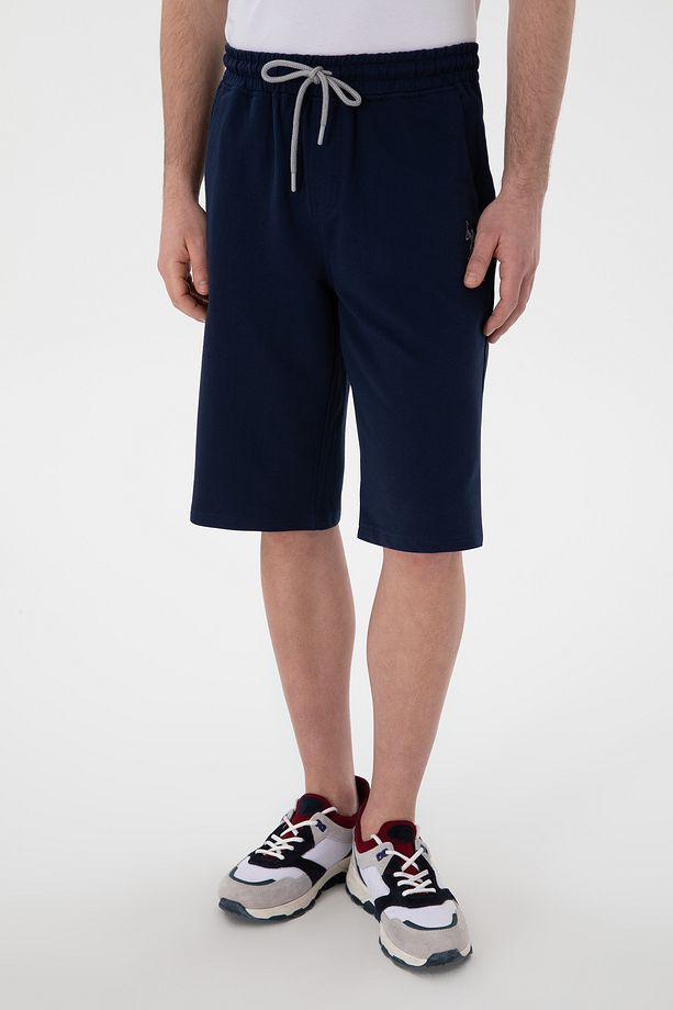 Erkek Regular Fit Lacivert Örme Şort 50298039-VR033 - 2