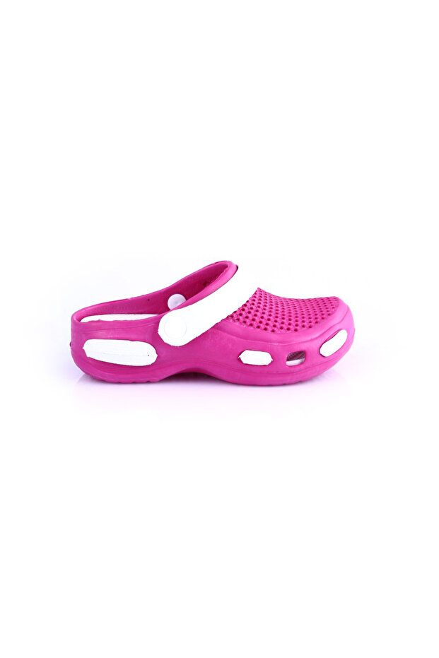 Children's Filet Sabo Slippers Fuchsia White 15198161112691