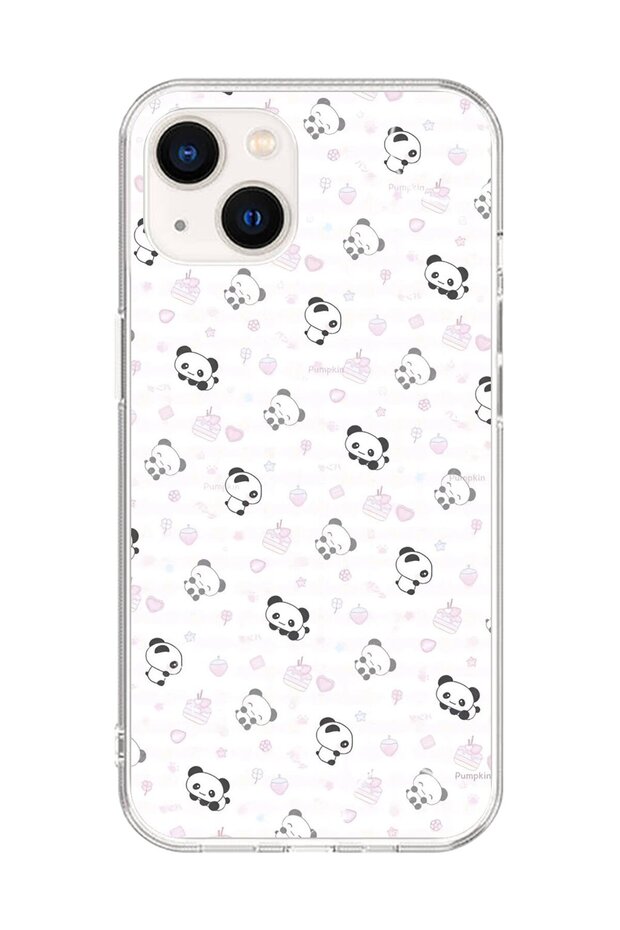 iPhone 14 Compatible Transparent Case with Minies 4 Design