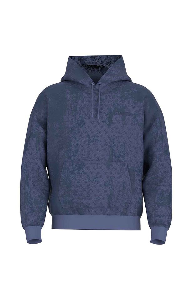 Erkek Gotam Kapüşonlu Sweatshirt - Mavi - 1